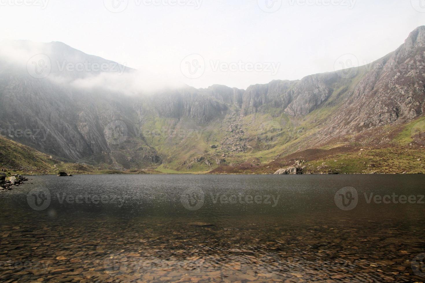 A view of the Wales countryside in Snowdonia near Lake Ogwen photo