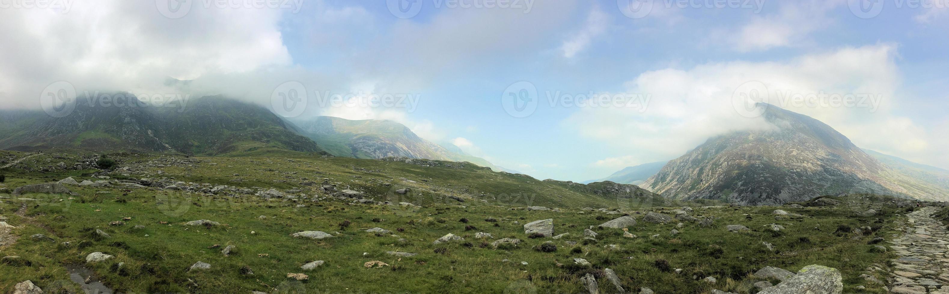 A view of the Wales countryside in Snowdonia near Lake Ogwen photo