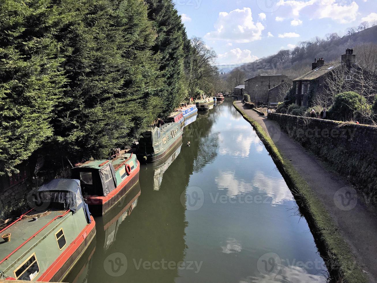 A view of Hebden Bridge in Yorkshire photo