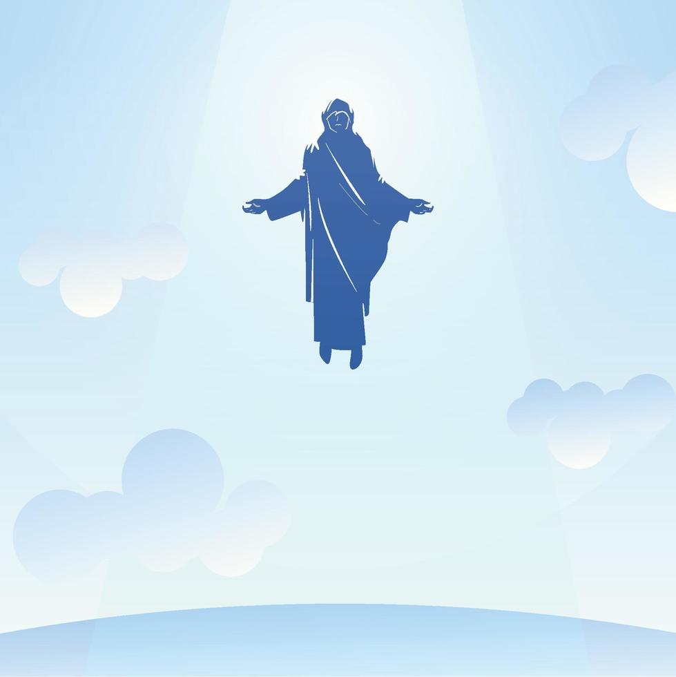 plantilla de fondo de ilustración del día de la ascensión de jesucristo. fondo de vector de evento de viernes santo