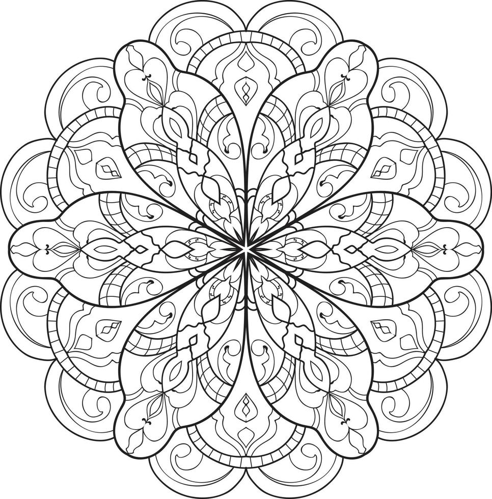 Circular Flower Mandala Free Vector