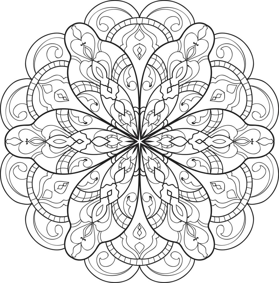 Circular Flower Mandala Free Vector