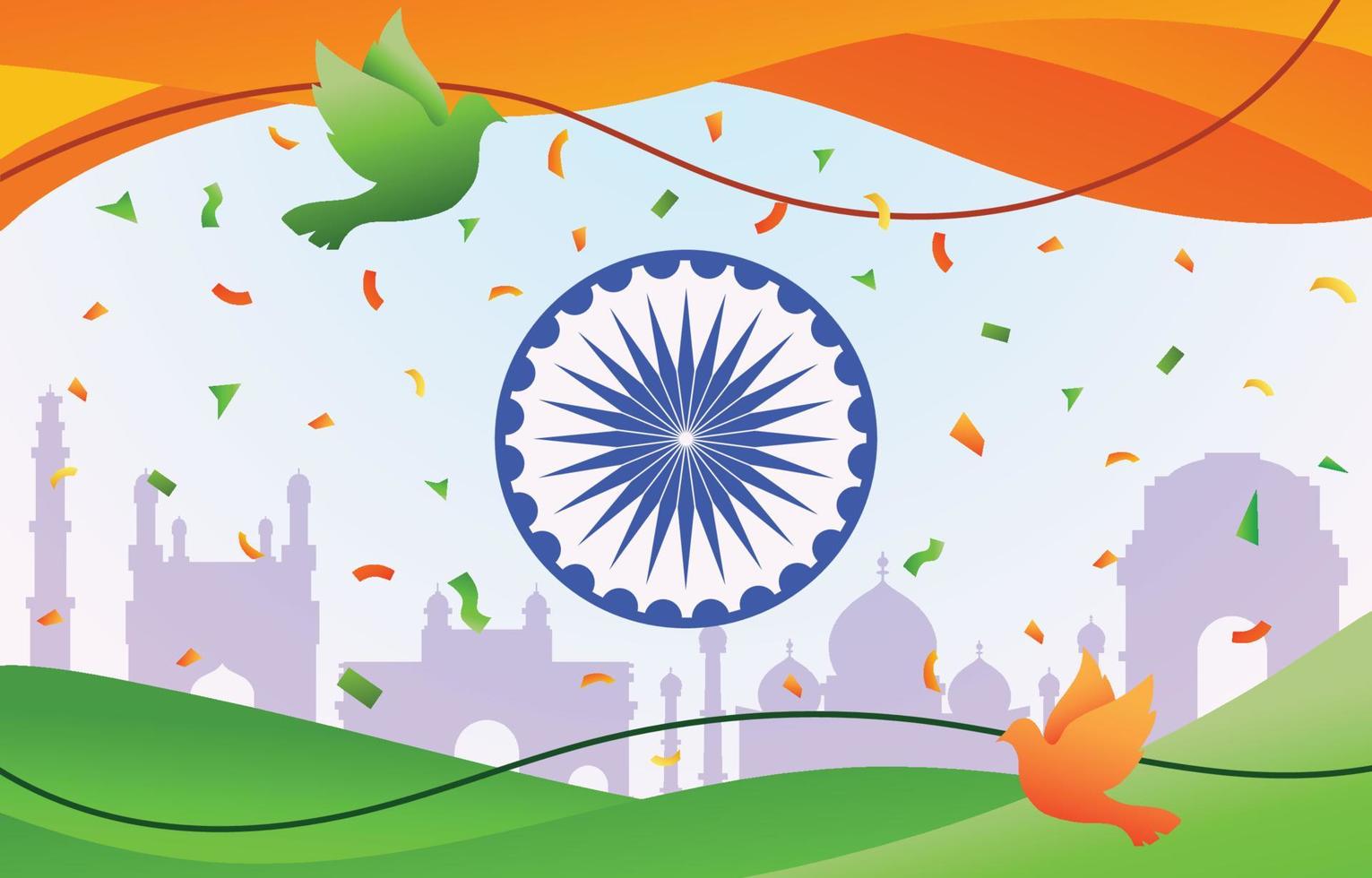 fondo del día de la independencia de la india vector