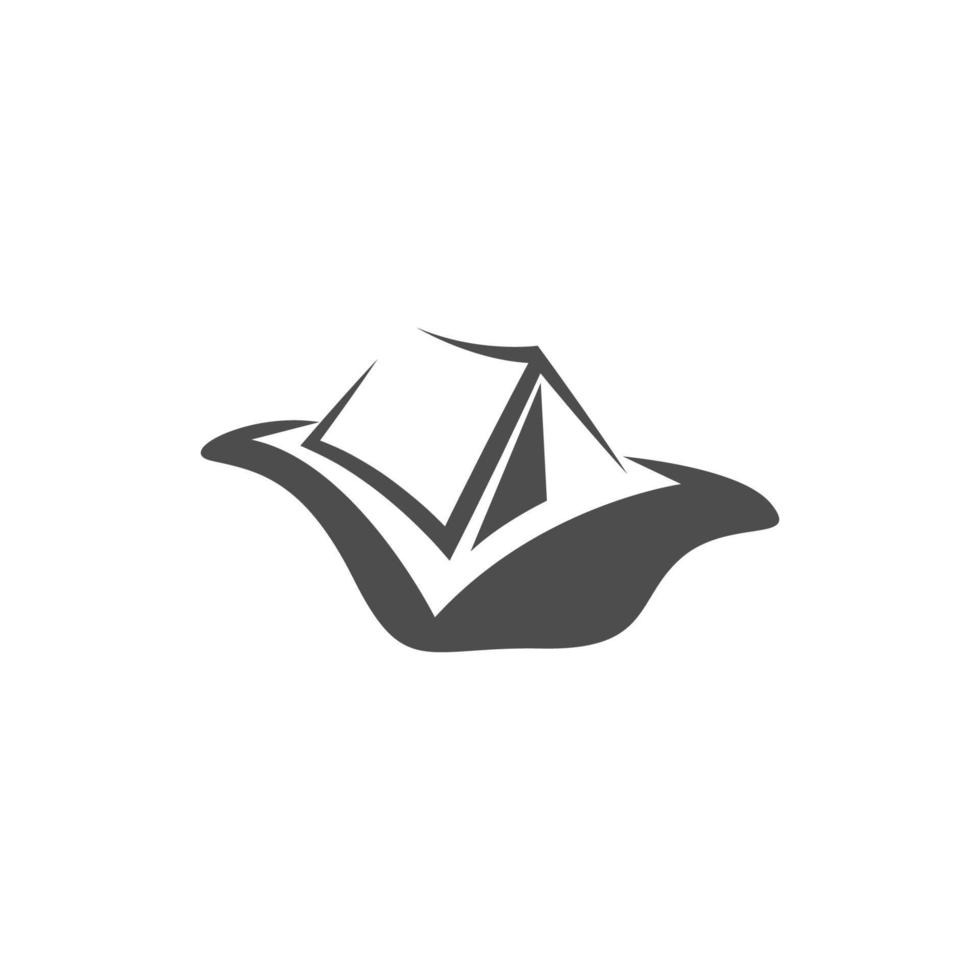 plantilla de ilustración de diseño de logotipo de icono de camping vector