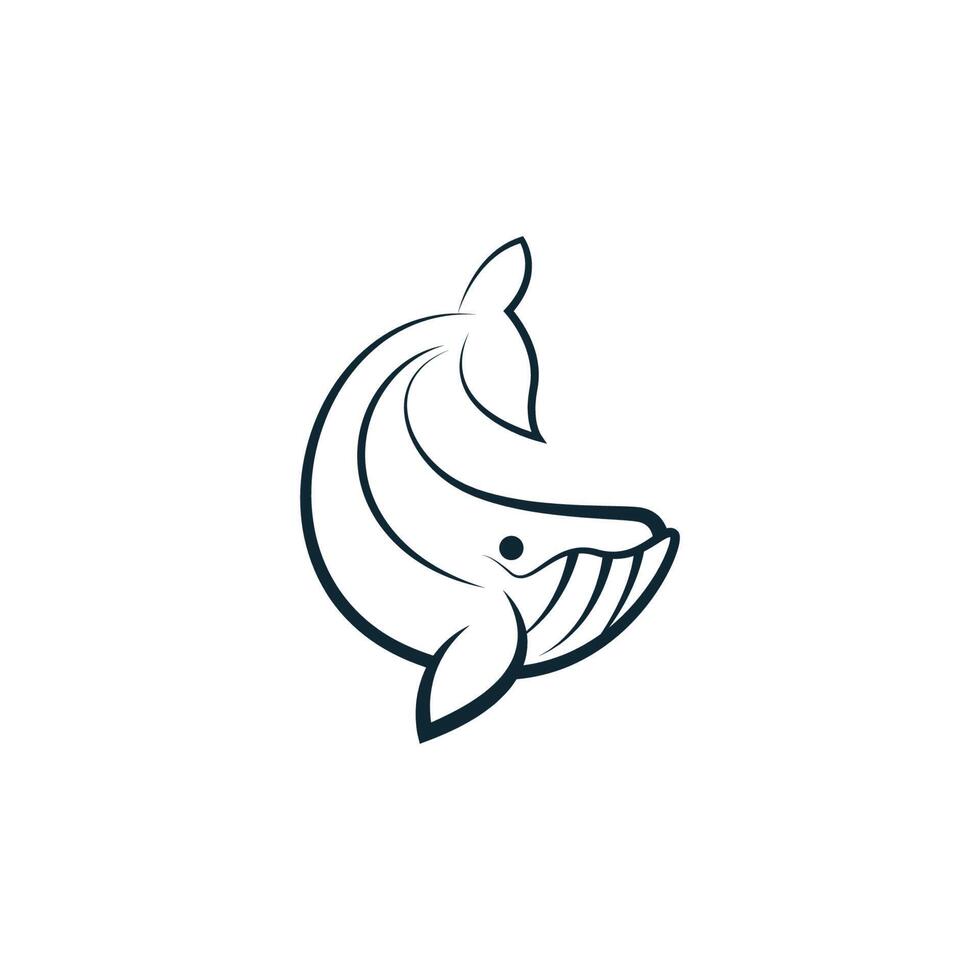 Whale icon logo illustration template vector 8805232 Vector Art at Vecteezy