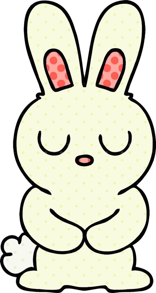 quirky comic book style cartoon rabbit vector