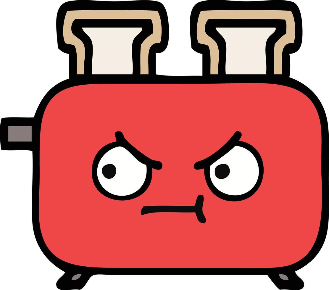 cute cartoon of a toaster vector