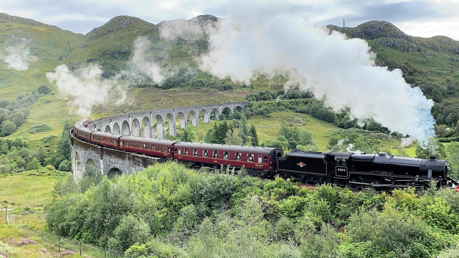 Glenfinnan in Scotland in the UK in August 2021. A view of the