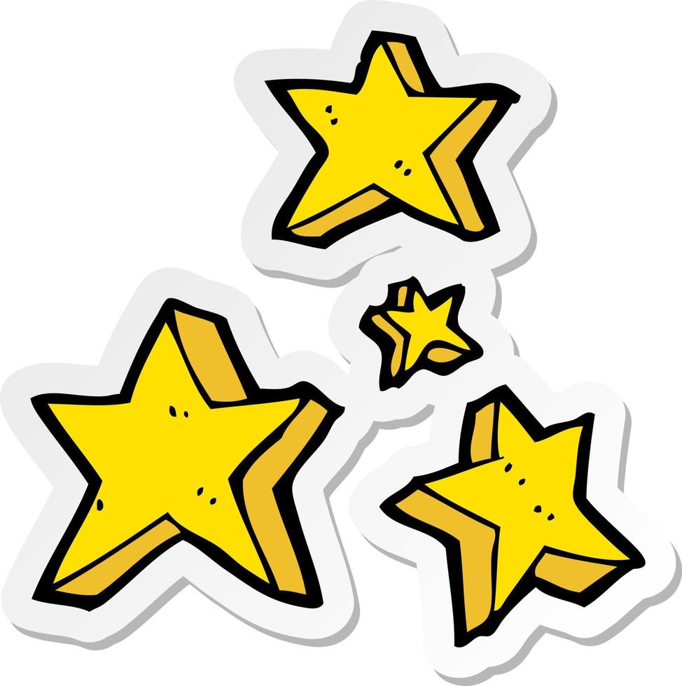 sticker of a cartoon stars vector