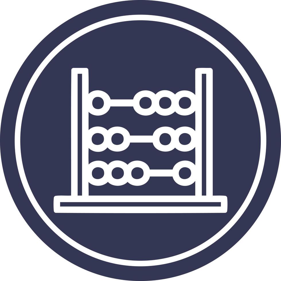 traditional abacus circular icon vector