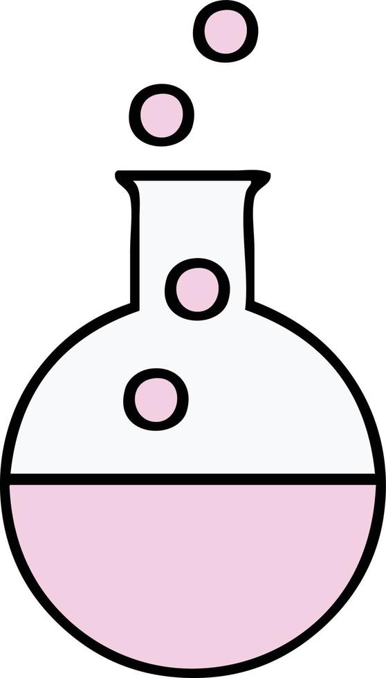 cute cartoon science experiment vector
