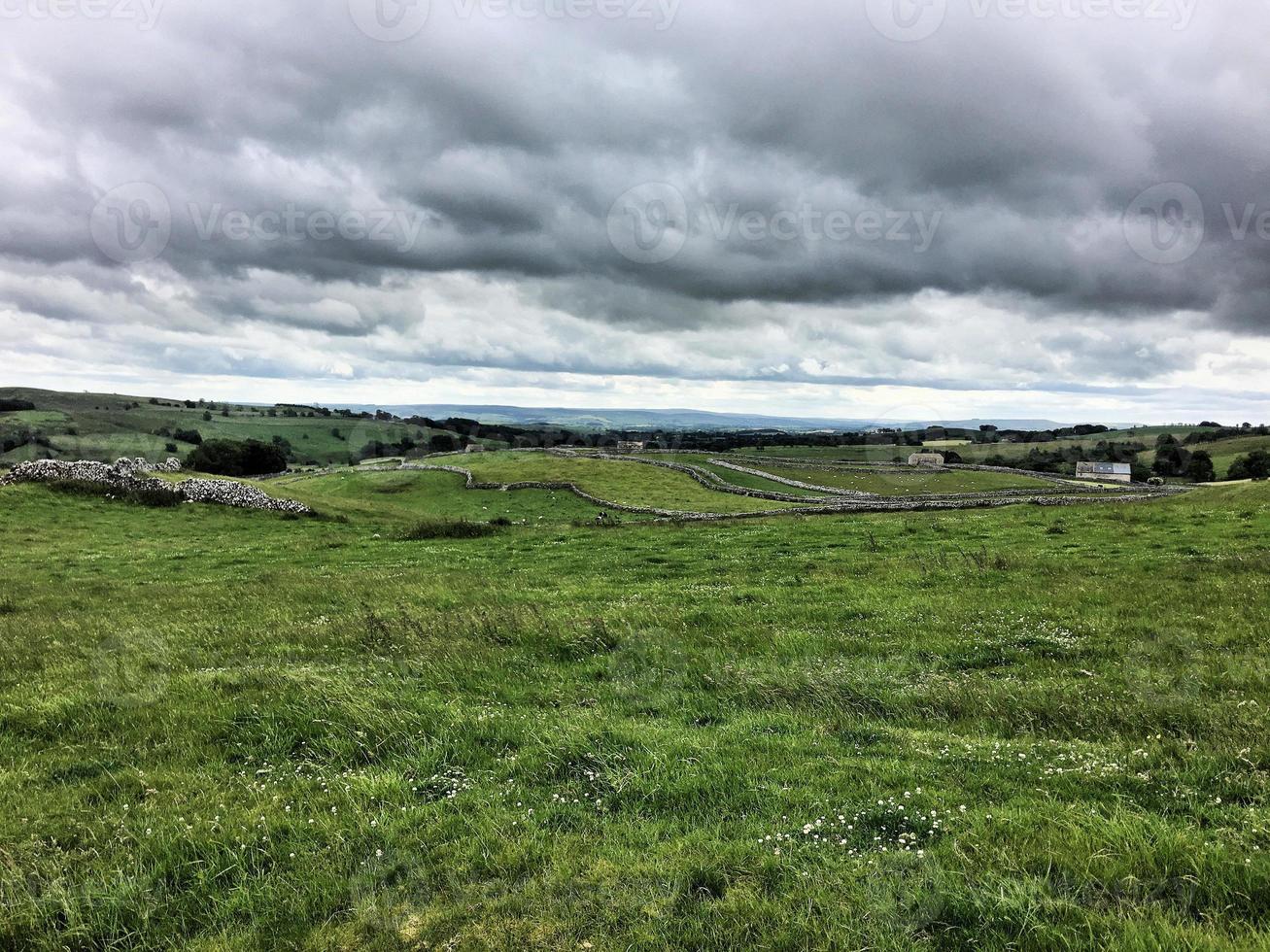 A view of the Yorkshire Moors near Mallam Cove photo