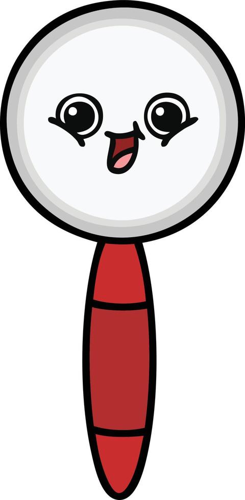 cute cartoon magnifying glass vector
