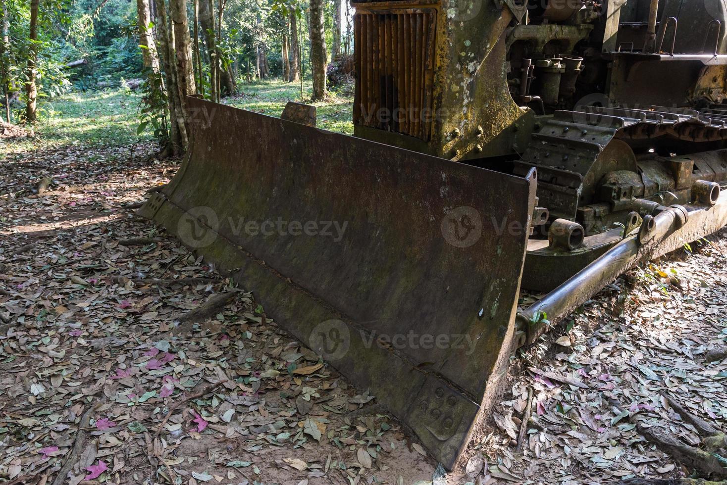 Old tractor is broken photo