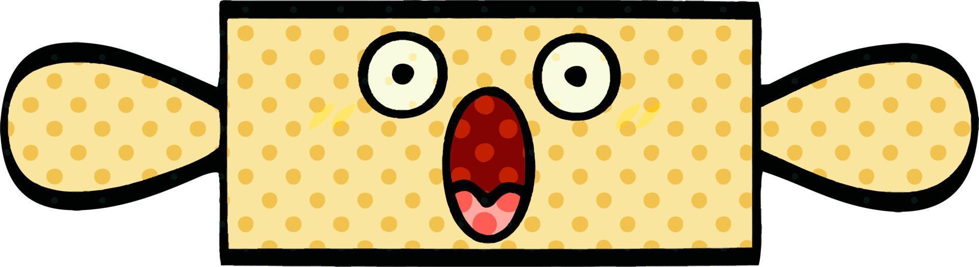 comic book style cartoon rolling pin vector