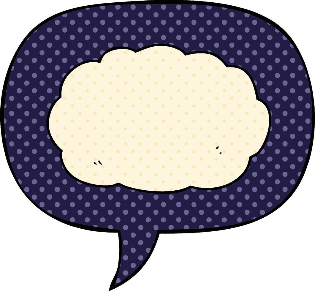 cartoon cloud and speech bubble in comic book style vector