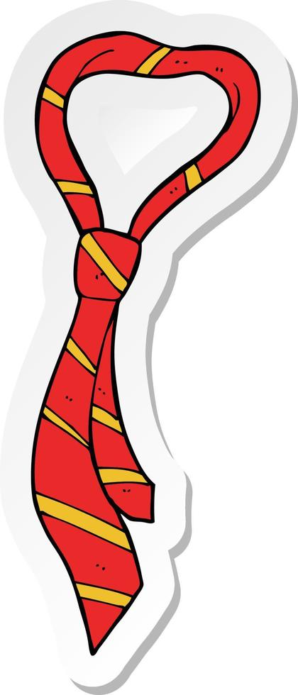 sticker of a cartoon tie vector