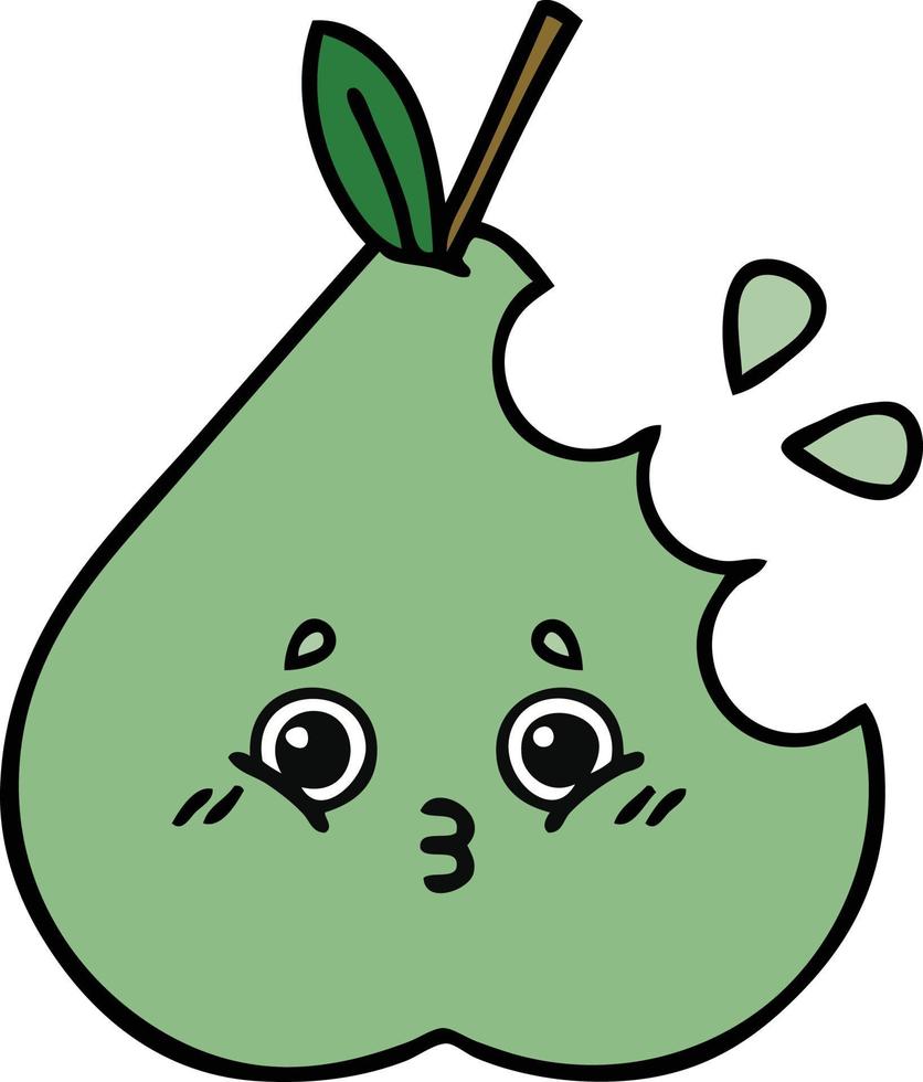 cute cartoon pear vector