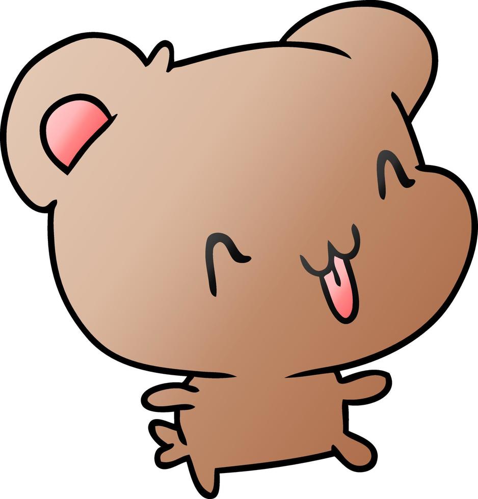 gradient cartoon kawaii cute happy hamster vector
