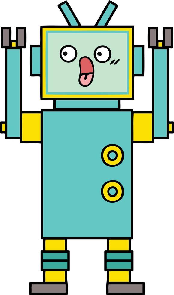 cute cartoon robot vector