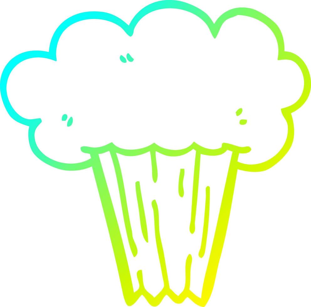 cold gradient line drawing cartoon explosion vector