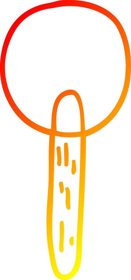 warm gradient line drawing cartoon candy lollipop vector