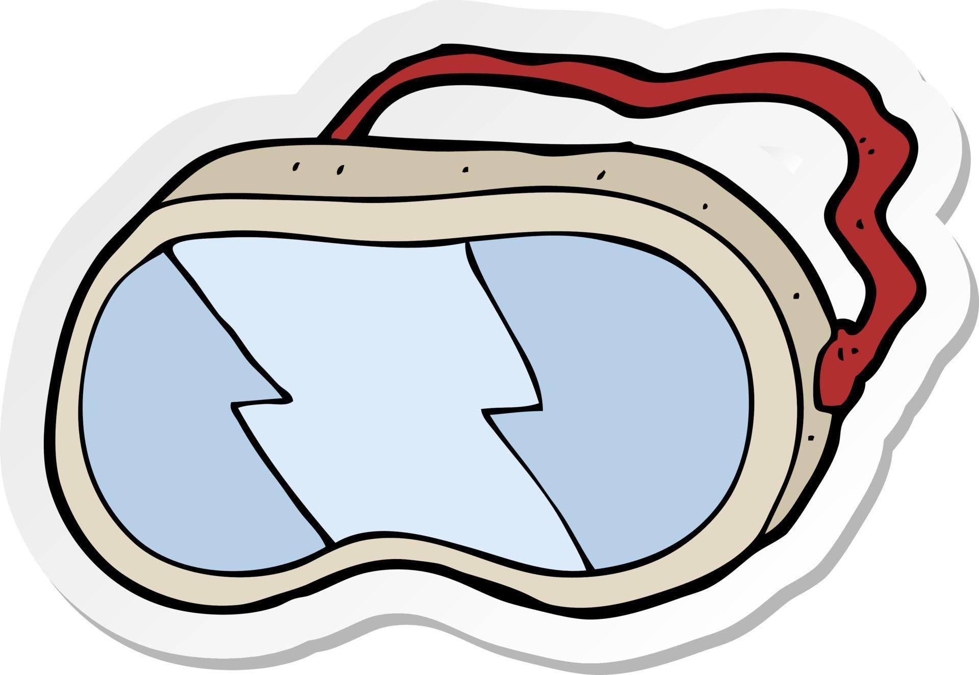 sticker of a cartoon goggles 8806678 Vector Art at Vecteezy