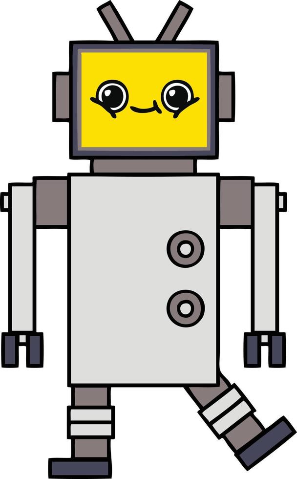 cute cartoon robot vector