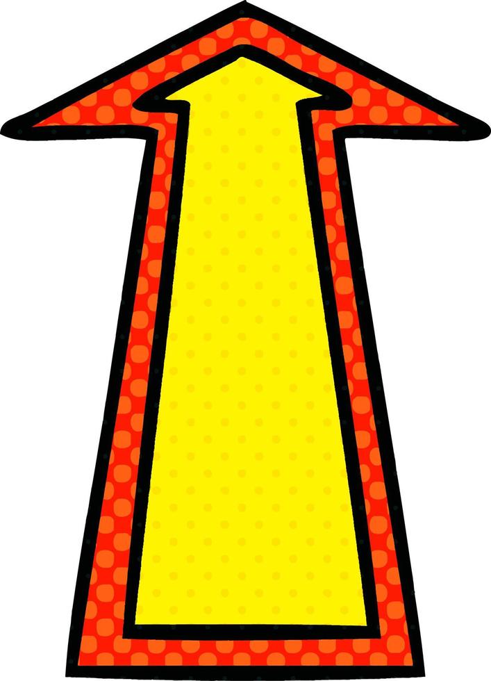 quirky comic book style cartoon arrow vector