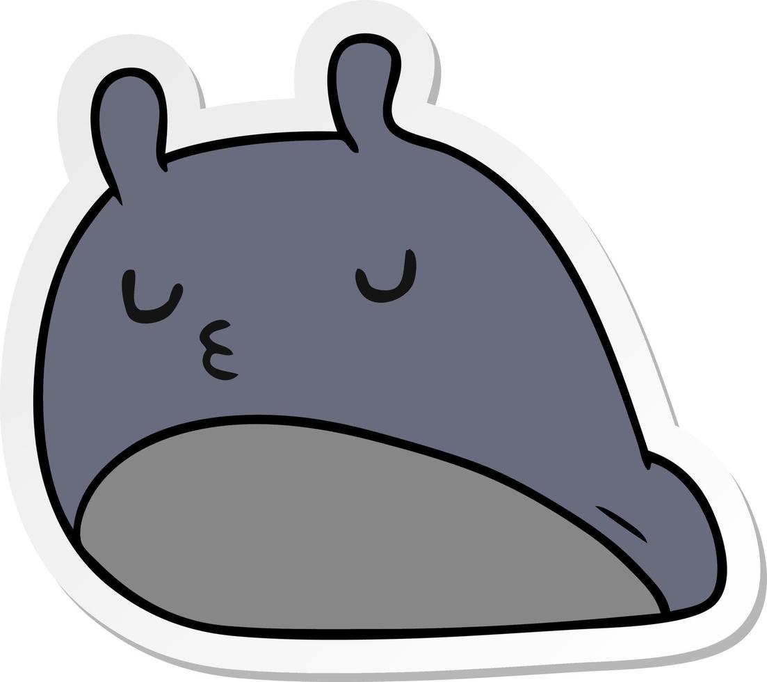 pegatina, caricatura, kawaii, gordo, lindo, slug vector