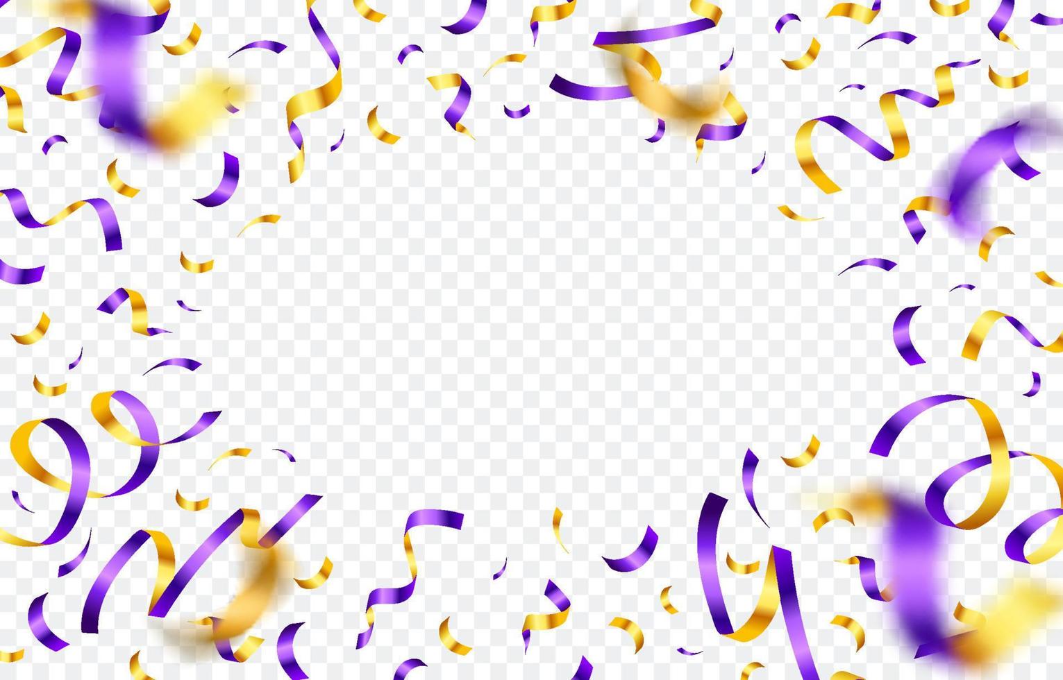Confetti Transparent Background vector