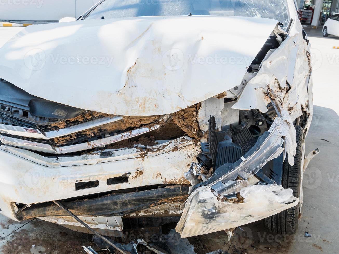 Car crash accident background photo