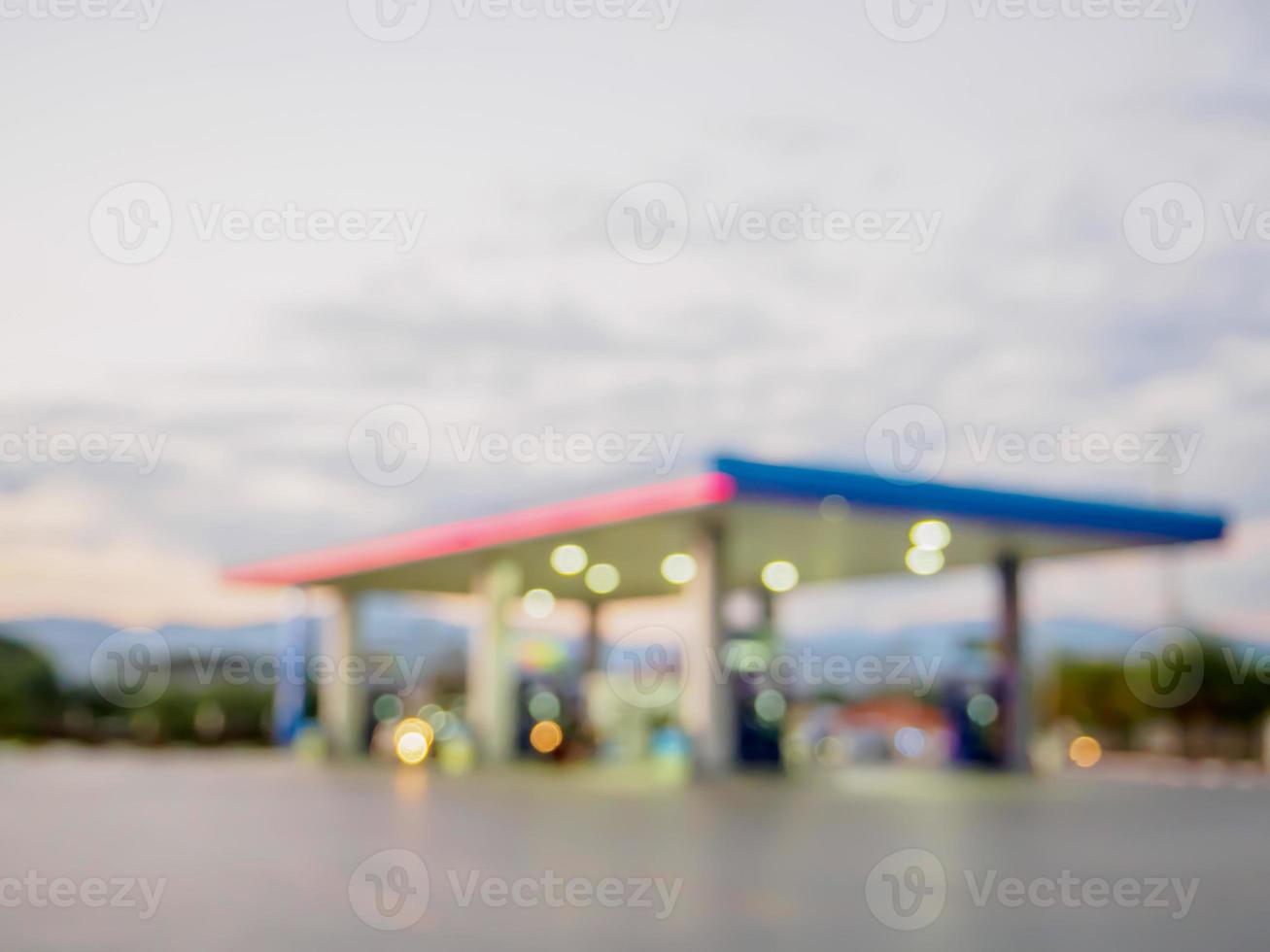 gas station blur background photo