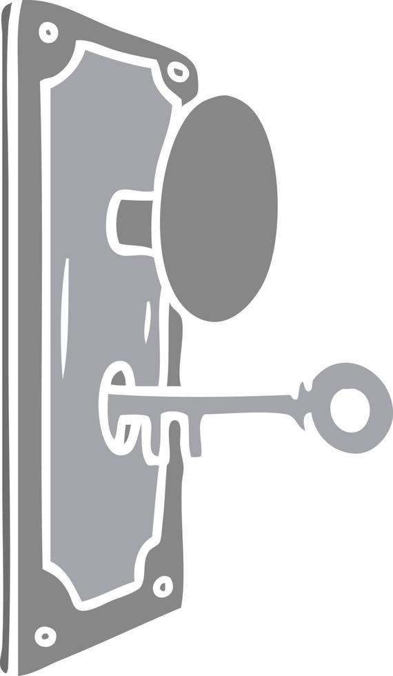 cartoon doodle of a door handle vector