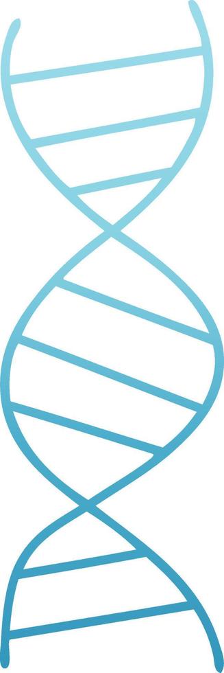 gradient shaded cartoon DNA strand vector