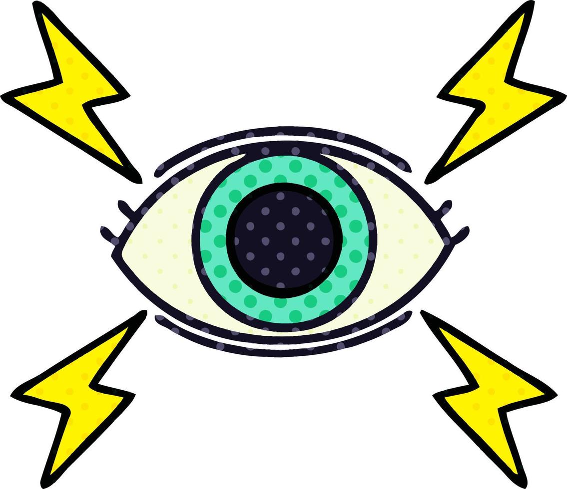 comic book style cartoon mystic eye vector