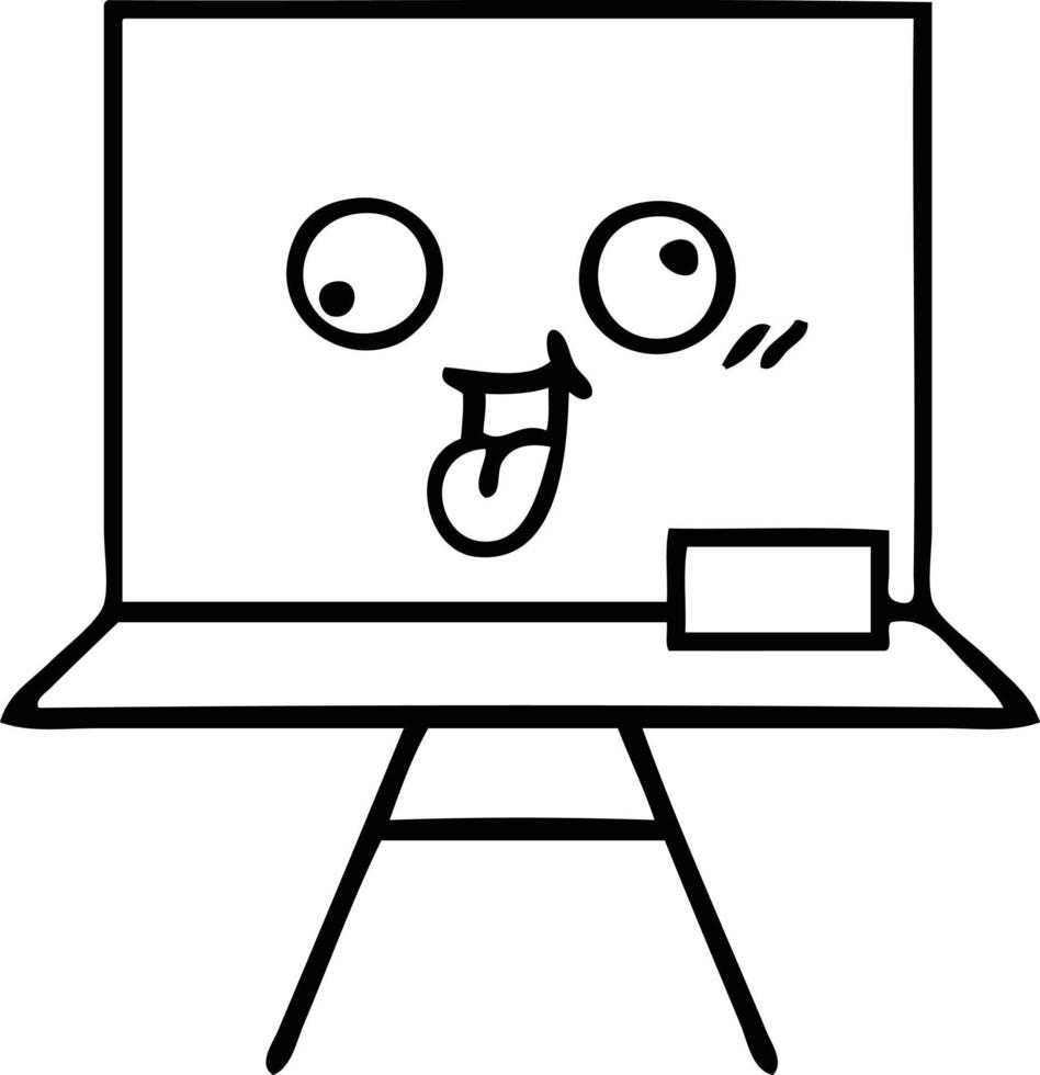 line drawing cartoon white board vector