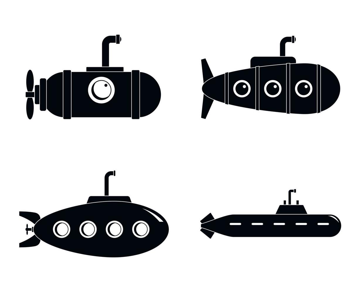 Periscope telescope icons set, simple style vector