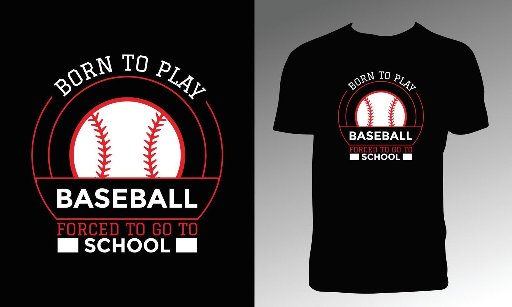 Baseball Tee Shirt Design vector