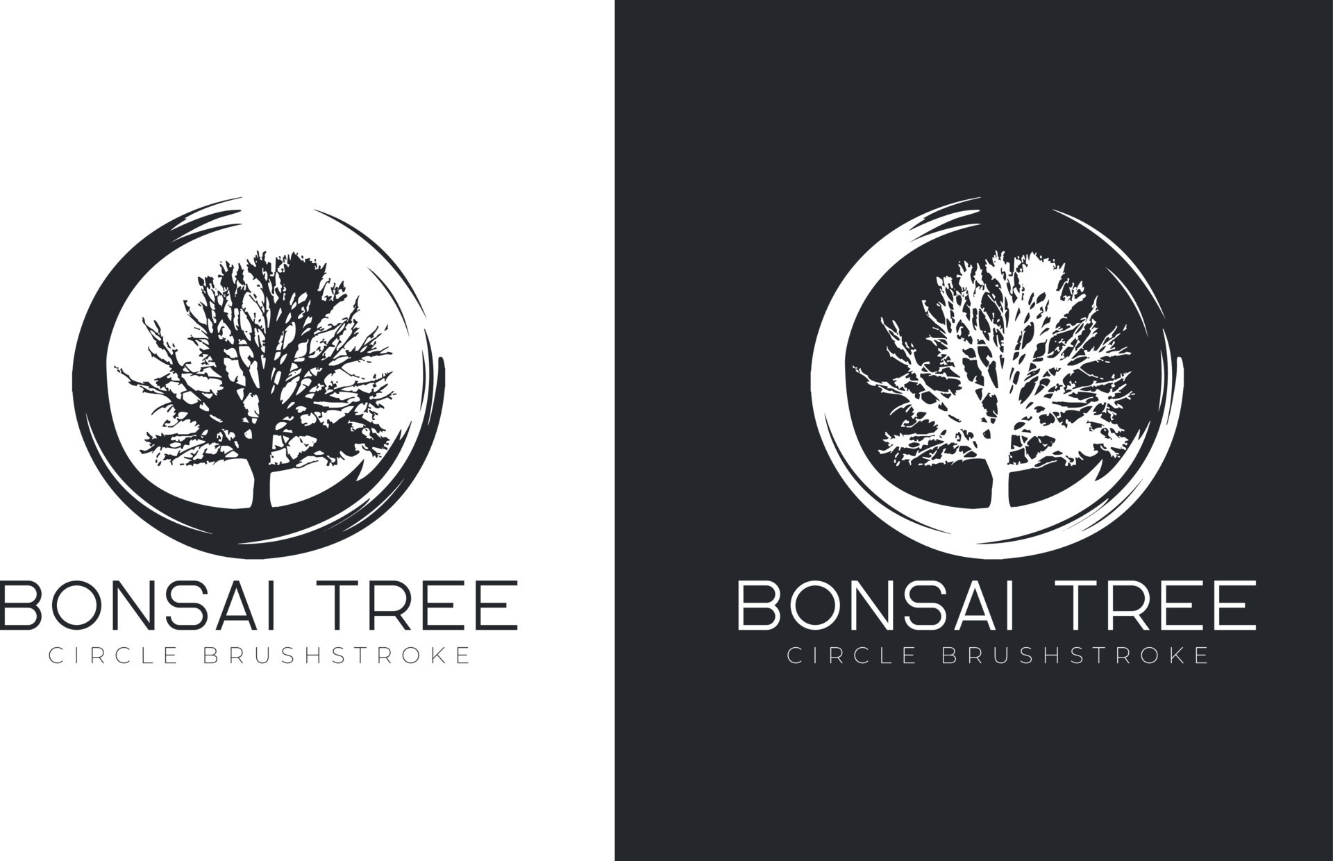 bonsai tree logo design vector template 8808941 Vector Art at Vecteezy