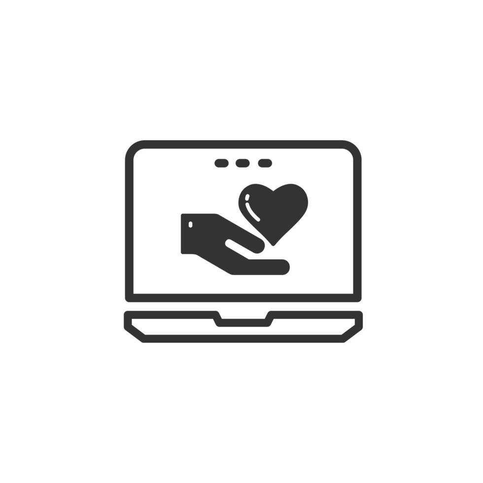 Laptop icon in vector, Logotype vector