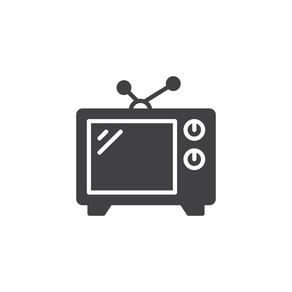 icono de tv o televisión en vector, logotipo vector