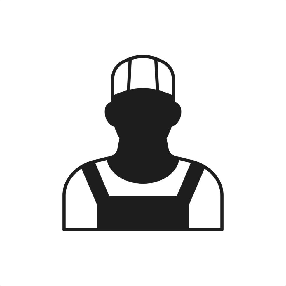 icono de hombre de construcción en vector. logotipo vector
