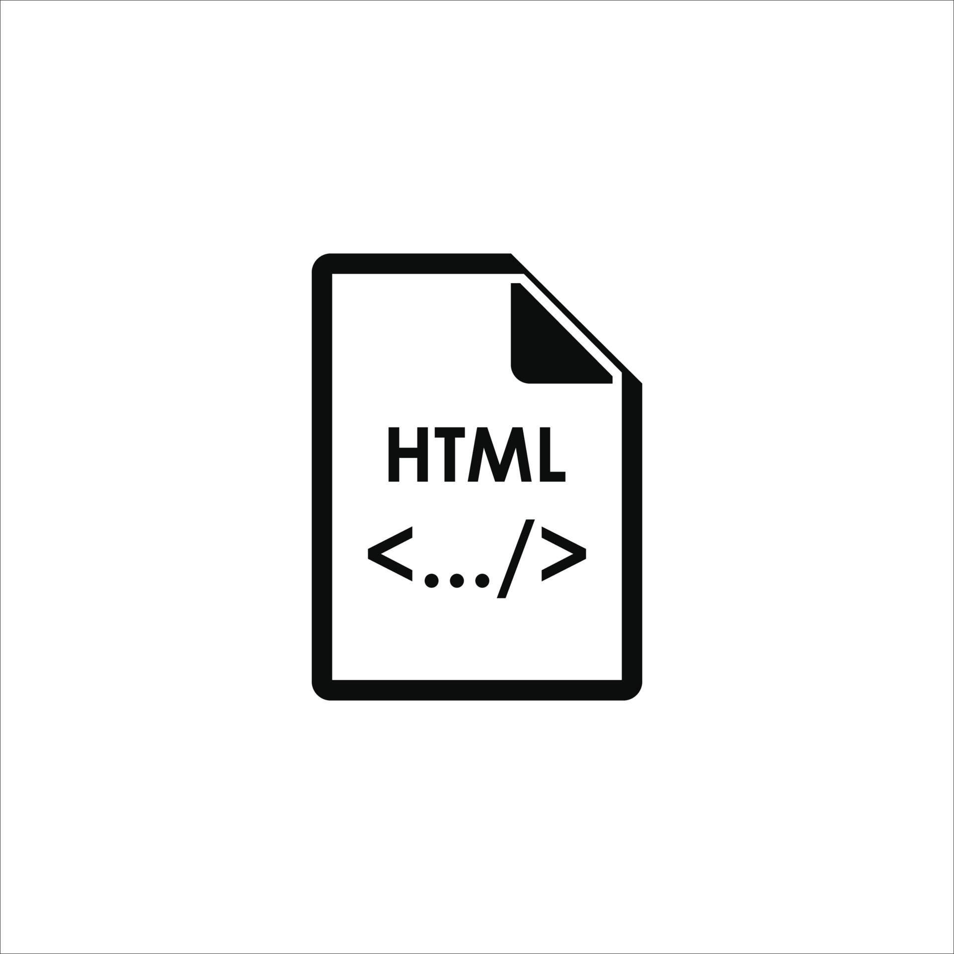 Web Page File Format Icon HTML ICON HTML FORMAT ICON Isolated Sign 