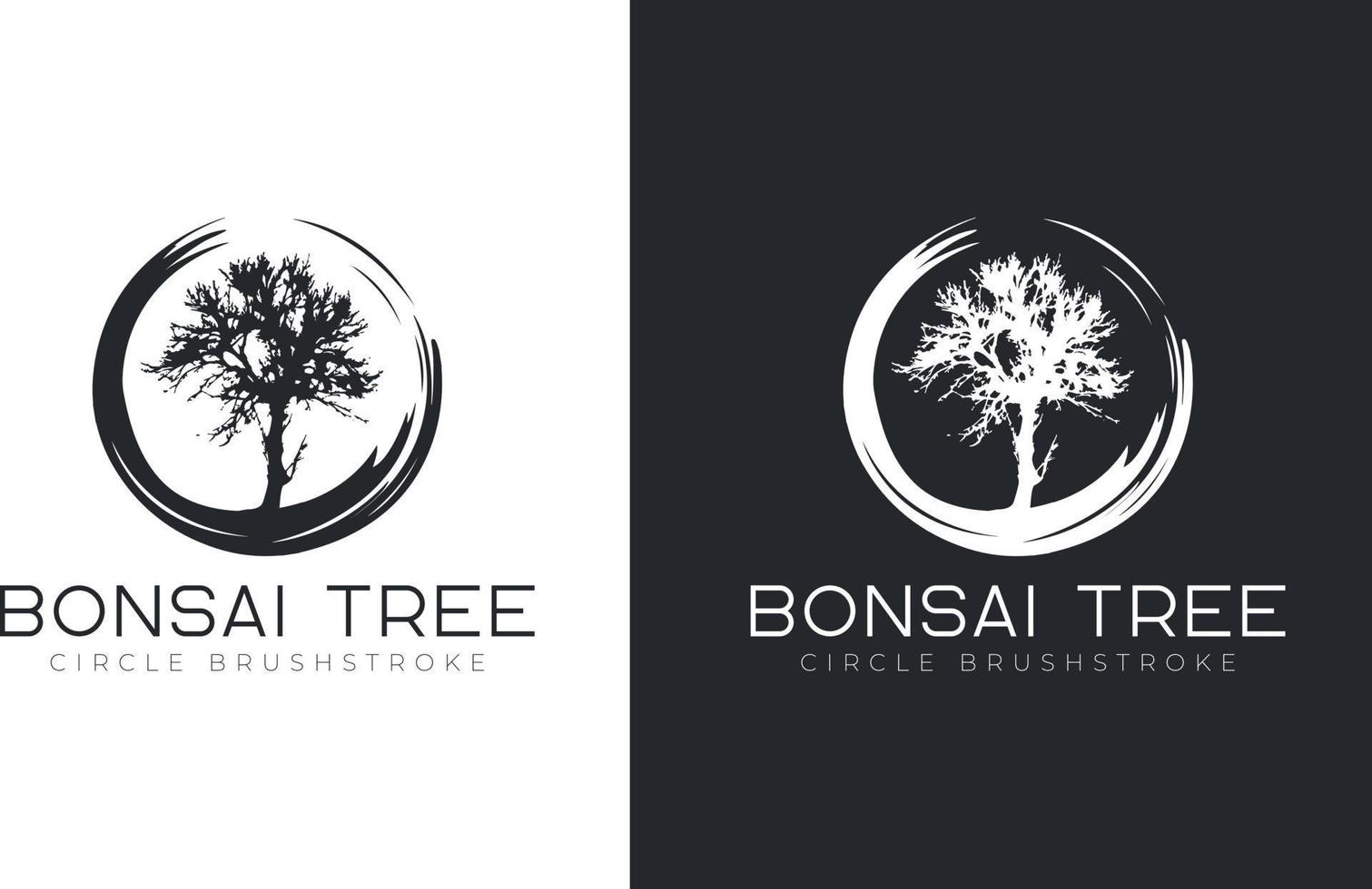 plantilla de vector de diseño de logotipo de árbol bonsai