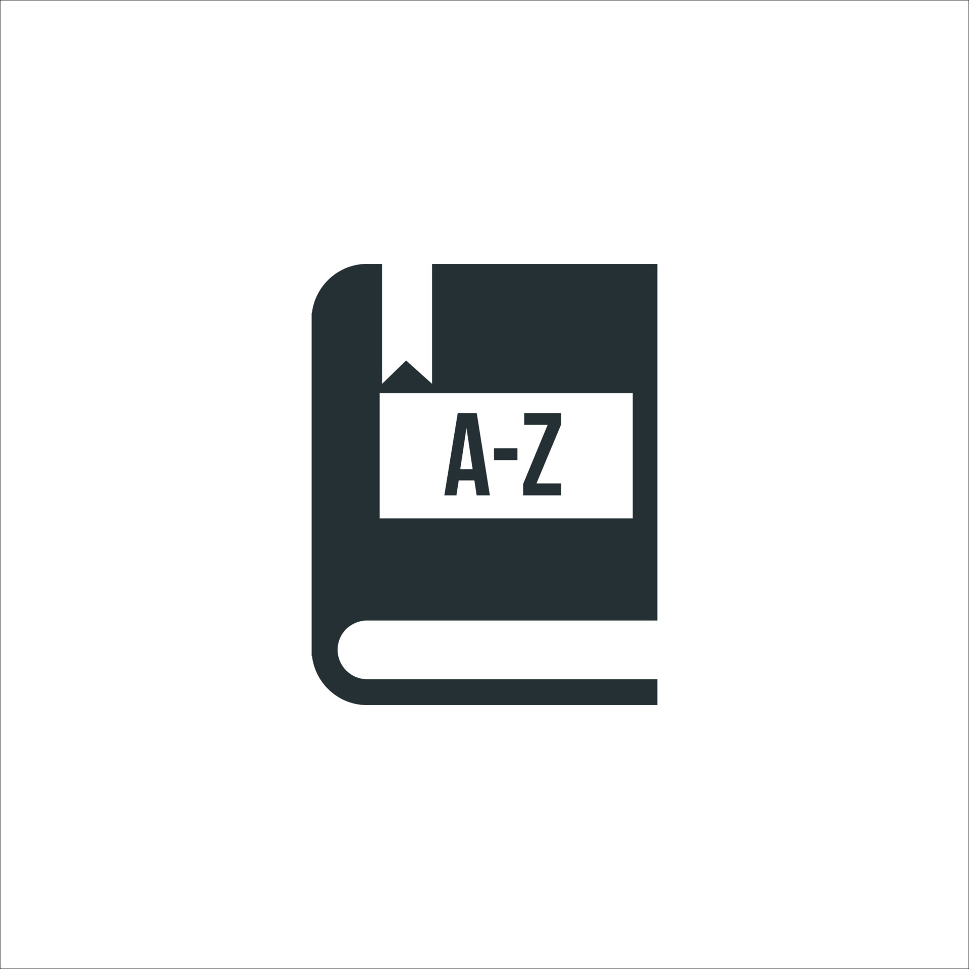 Dictionary icon Glossary Badge with book Icon isolated sign symbol 8809021  Vector Art at Vecteezy