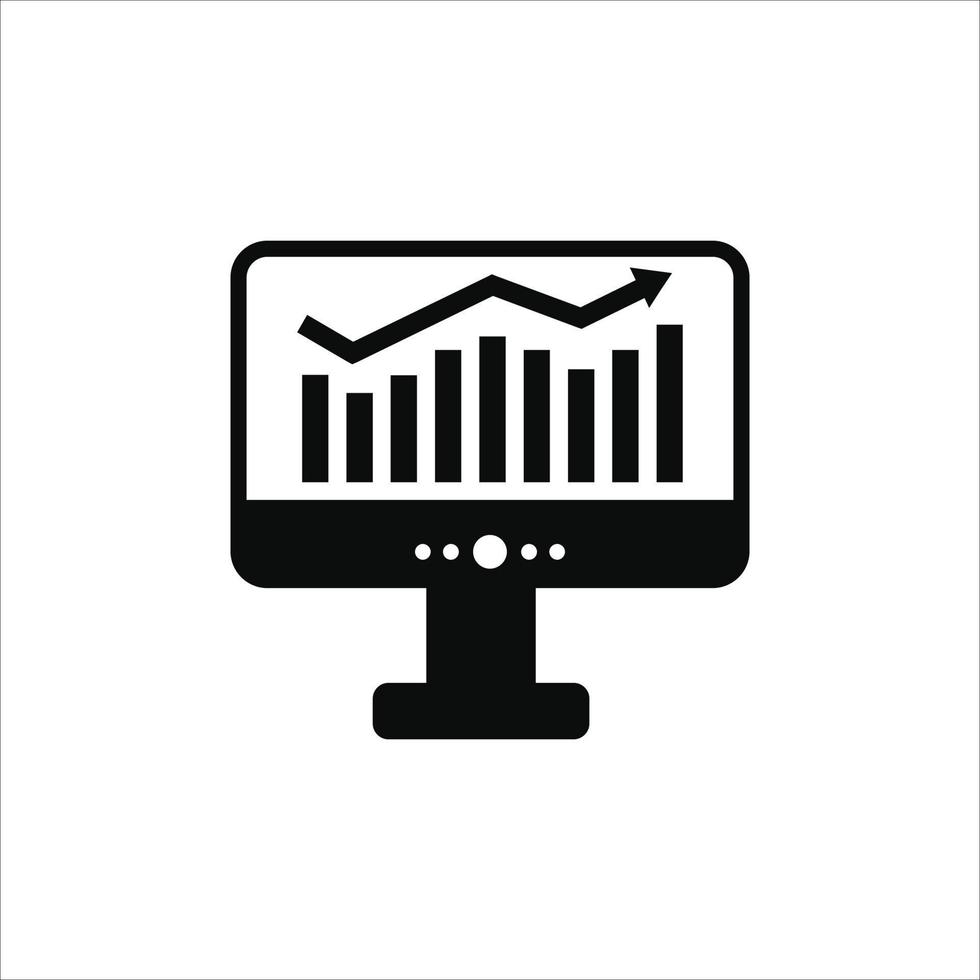 Computer analysis icon isolated symbol in vector 8809033 Vector Art at ...