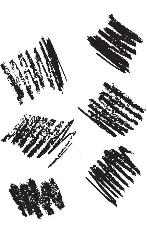 vector set of curly lines and charcoal squiggles. Draw brush strokes. Sketches with black pencil. stroke lines, squiggles, daubs isolated on white