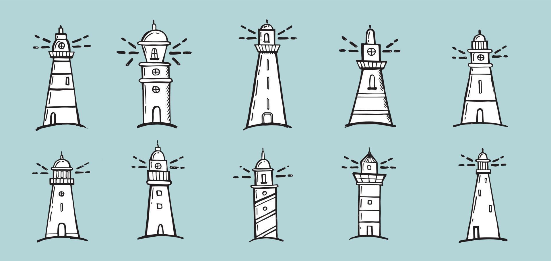 faro. diseño plano, ilustración vectorial. vector