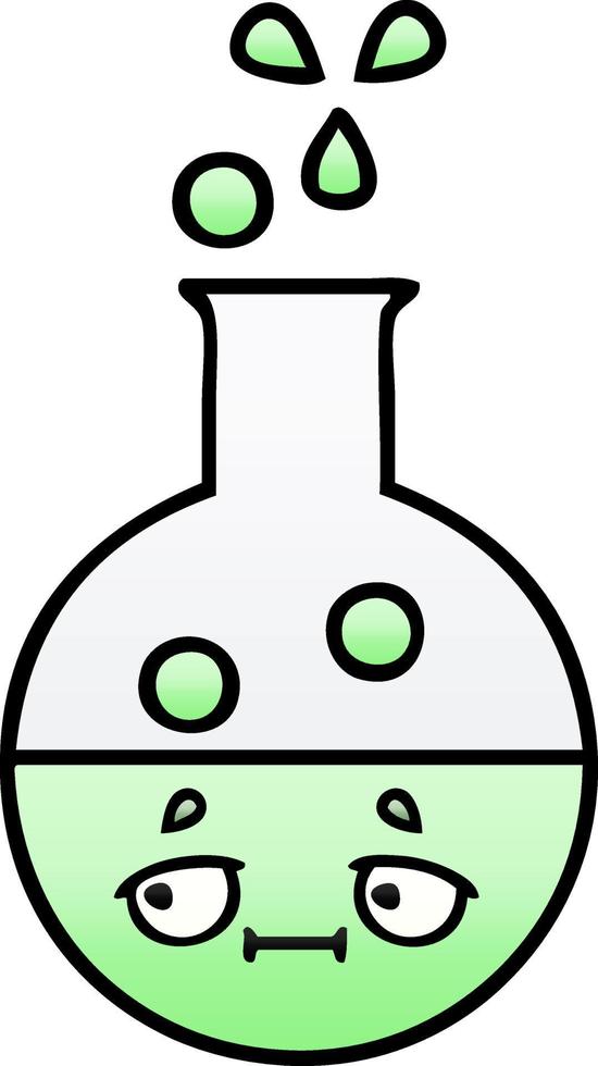 gradient shaded cartoon test tube vector